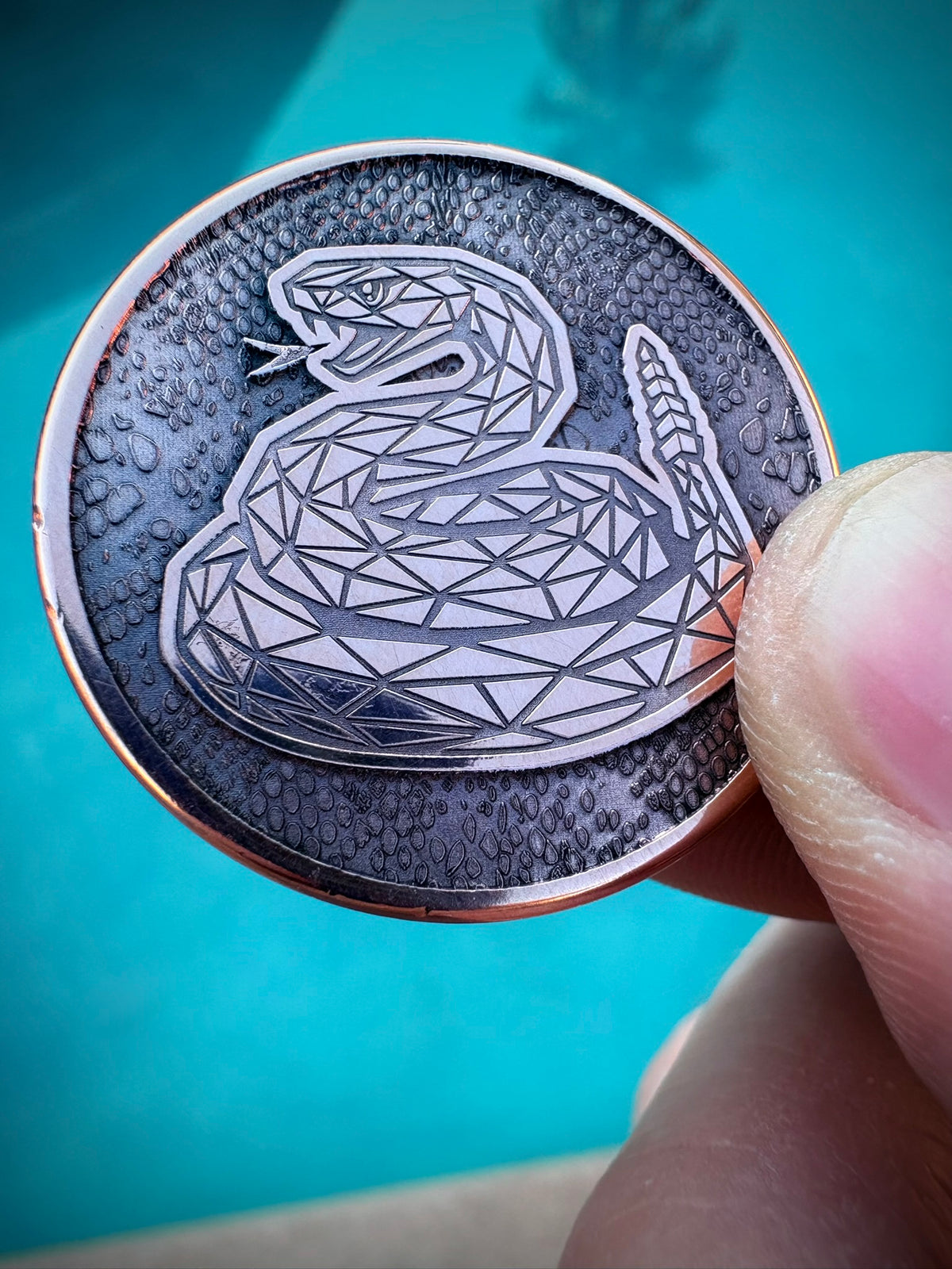 Copper Ball Marker - Desert Rattlesnake